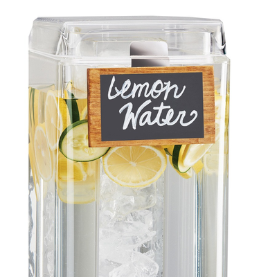 Cal-Mil 3616-99 5"W x 4"H Madera Write-On Beverage Sign