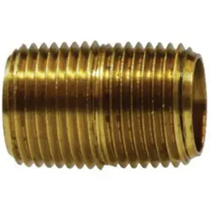 1 X CLOSE PIPE NIPPLE YELLOW BRASS