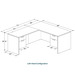 CLALD1039- Classic L-Shape Desk 66" W x 30" D with 47" Return and 2 Box/File Pedestals- Maple
