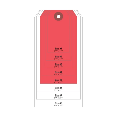 #5 Cardstock Tag - Red