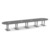  18' Classic Racetrack Conference Table with Palmer Base - Newport Gray Top, Brushed Silver Base