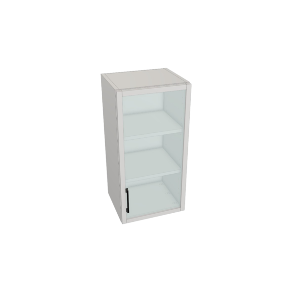 Fresno Pure White Box  Glass Door Wall Cabinet Kit - 15”x 30” X 13”