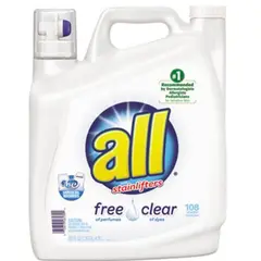 141 OZ ALL FREE & CLEAR 2X LAUNDRY DETERGENT, UNSCENTED, 4 GAL/CS  46139