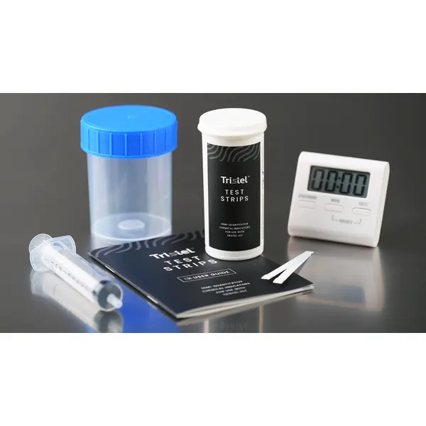 Tristel Test Strips Starter Pack (1 box test strips 50 per, container, 10ml syringe, timer, user guide)