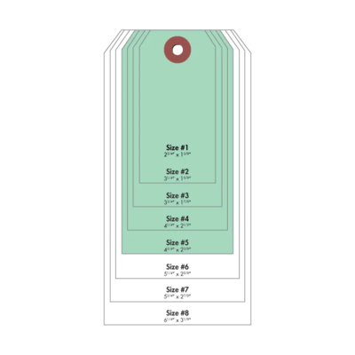 #5 Cardstock Tag - Green