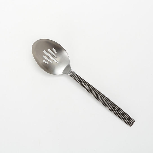 Wavy Aged Stainless Steel Hammered Buffetware