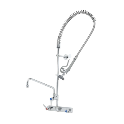 T&S Brass B-5125-12-CR-B EasyInstall Workboard Pre-Rinse Unit Wall Mount Mixing Faucet