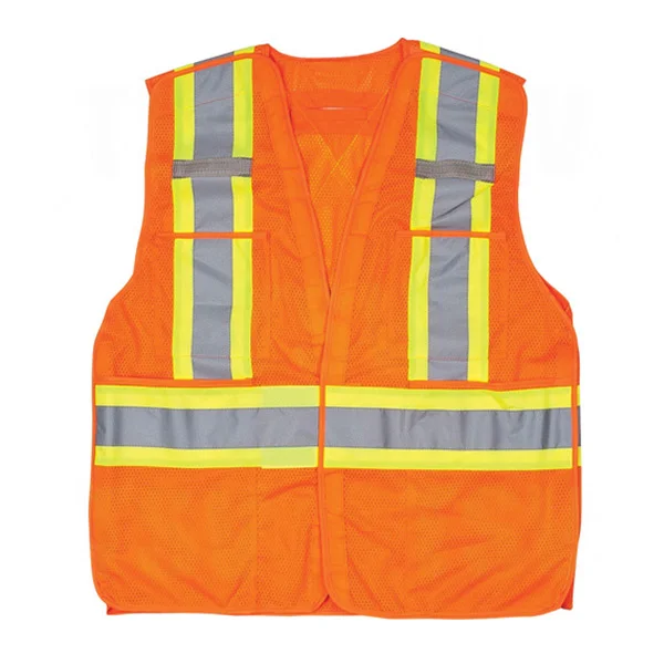 Safety Vest - Traffic - Tear-Away - CSA Class 2 Level 2 - Small/Medium - High Visibility Orange