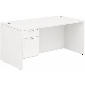 CLASD1019- Classic Desk 66" X 30" with Box/File Pedestal- White