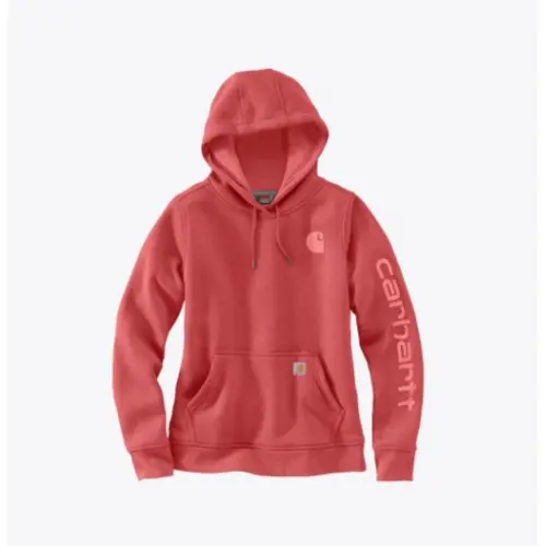 CARHARTT 102791 - Relaxed Fit Midweight Logo Sleeve Graphic Sweatshirt - Deep Fire Coral Heather