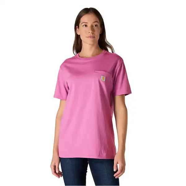 CARHARTT 103067 - Women's WK87 Short Sleeve Pocket T-Shirt - Electric Fuchsia