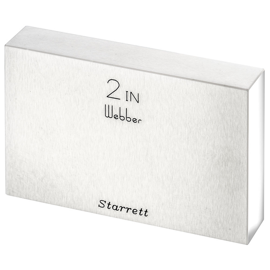 STARRETT RY 2.000 AA Rect. Ceramic Gage Block - 2.000 In., Grade AA