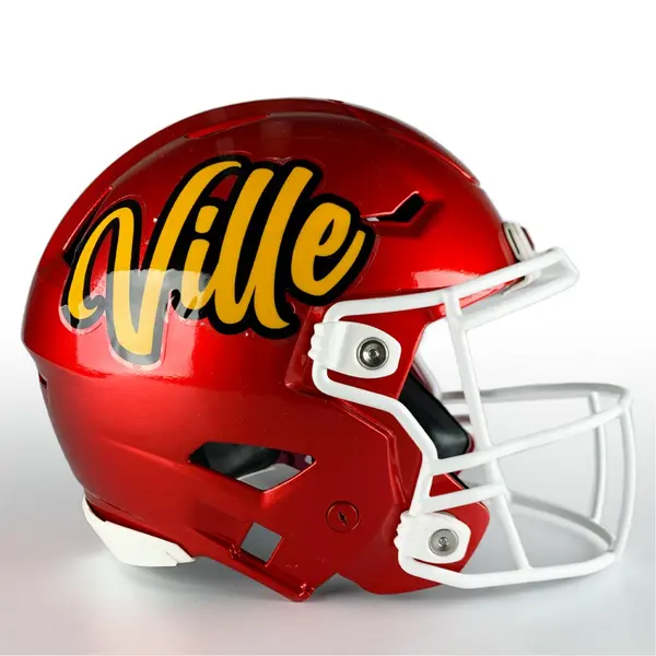 Script Football Helmet Decals