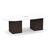 8' Classic Racetrack Conference Table with Cube Base - White Top, Espresso Base