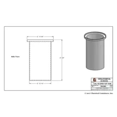 7 Gallon Poly Open Top Cylinder Tank Specs