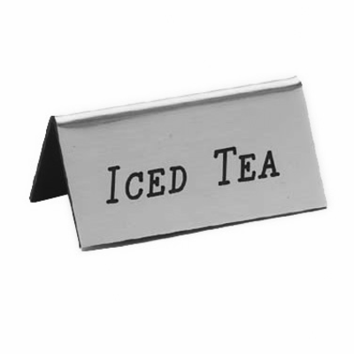 Cal-Mil 228-5-010 3"W x 1-1/2"H Beverage Tent Sign (Iced Tea)