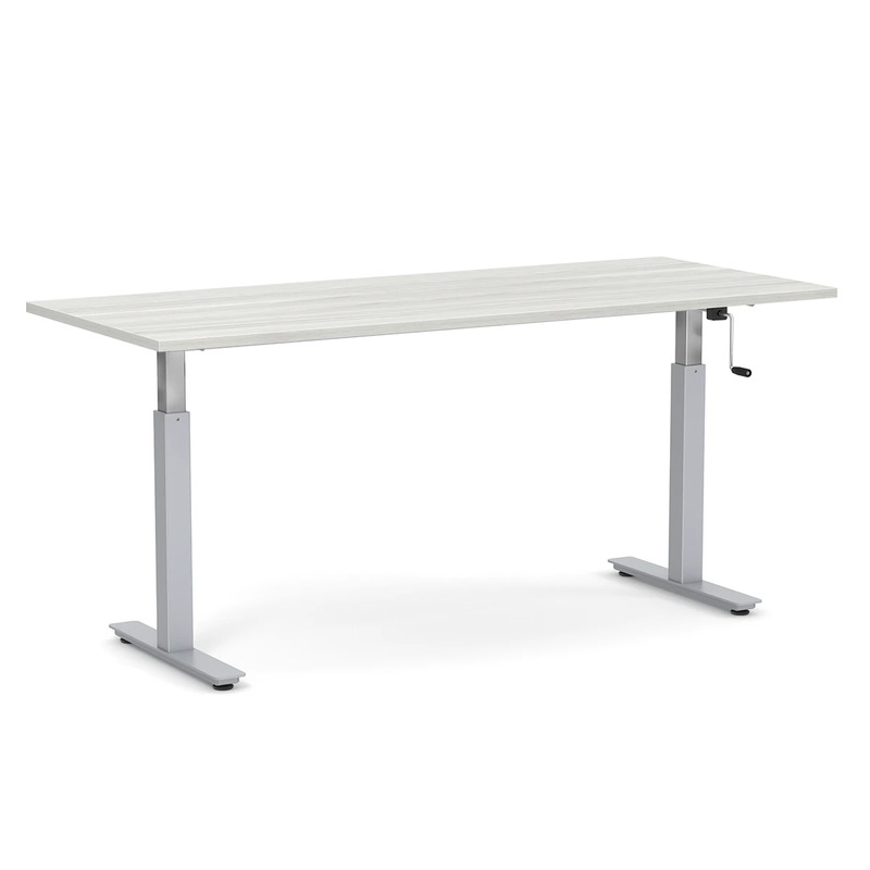 Crank Sit-Stand Desk 30" x 72" - Silver Birch