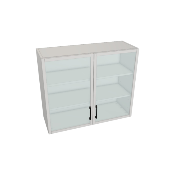 Fresno Pure White Box  Glass Door Wall Cabinet Kit - 36”x 30” X 13”