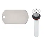 PRODRAIN-BSPVD: Brushed Stainless PO Plug Open Grid No Overflow PO Plug (PVD)
