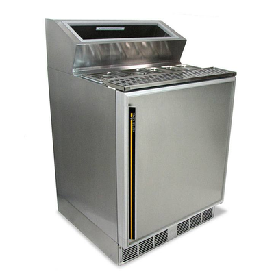 Silver King SKRNB27-RSUS2 Accommodates (5) Pumping Jars (Not Included) Includes (2) 1/6 Pans & (3) 1/9 Pans (With Covers & (2) Ladles) 27"W Refrigerated Fountainette