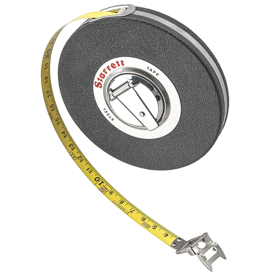STARRETT 530-20CM High visibility, closed reel steel long tape