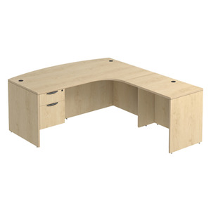 CLALD2009 Right Radius L-Shape Typical 71" X 78" Desk- Maple