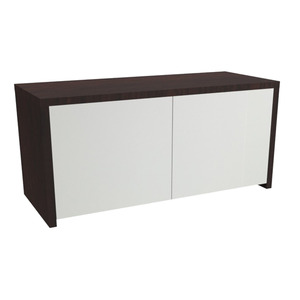 CLAHU4001 - Wall Mounted Hutch w/Laminate Doors - Espresso w/White Doors