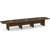 16' Classic Boat Shape Conference Table with Panel Base - Modern Walnut