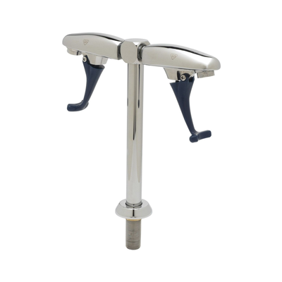 T&S Brass B-1215-12 Double Glass Filler Faucet 12" Deck Mount Pedestal