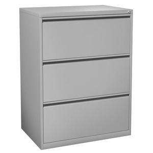 8363 THREE DRAWER LATERAL FILE- SILVER