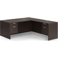 Classic L-Shape Desk 72" x 60" with 2 Box/File Pedestals - Espresso