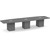 14' Classic Boat Shape Conference Table with Cube Base - Newport Gray