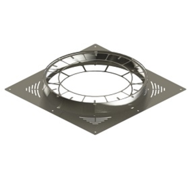 229mm Vent Fire Stop & Collar S/S - (To Suit 7" TW)