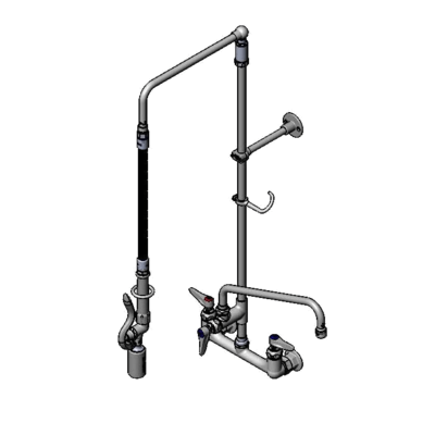 T&S Brass B-0131-ADF12-BC Pre-Rinse Unit 8" Wall Mount