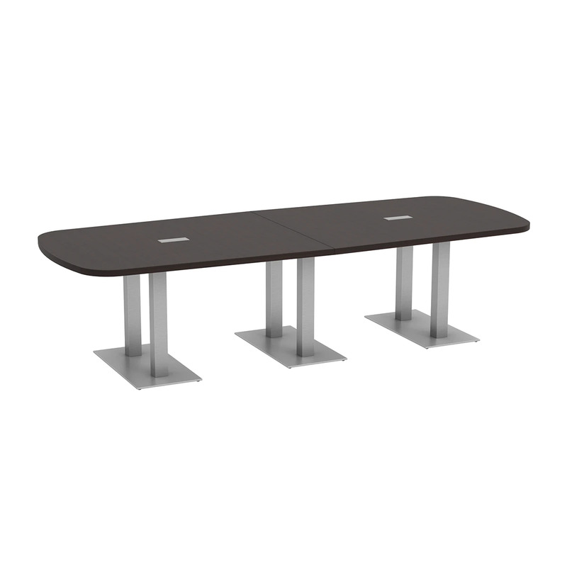 Arena Conference Table 10 Ft with Palmer Brushed Double Base - Espresso