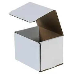 5 X 4 X 4" ECT32B WHITE CORRUGATED MAILERS 50/BD M544