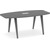 8' Signature Boat Shape Conference Table - Newport Gray Top, Silver Mount, Newport Gray Wooden Legs
