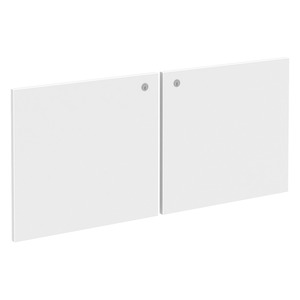 PL44LDLOCK - PAIR LAMINATE HUTCH DOORS W/LOCK - White
