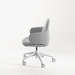 CHK73400 VIVA CLUB CHAIR w/ NYLON BASE - White base, Ash Seat