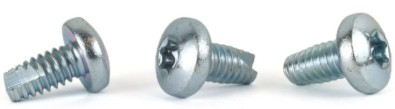 M5 - 1.23 X 25MM 6 LOBE PAN HEAD THREAD CUTTING SCREW TYPE 23 STEEL CASE HARDENED ZINC CLEAR