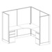 WEBBTYP28 - 67"H, Corner Top, Single,  6' x 6' Webb Typical - powered