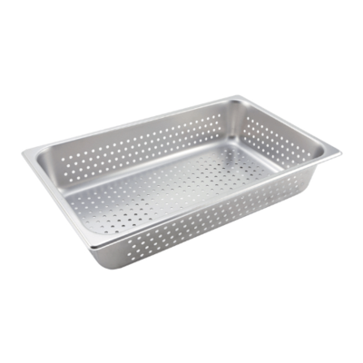 Winco SPFP4 Perforated Anti-Jam Full Size, 4" D Steam Table Pans