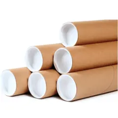 MAILING TUBE, 2.5 I.D. X 97.5" .80 WALL KRAFT WITH PLASTIC PLUGS