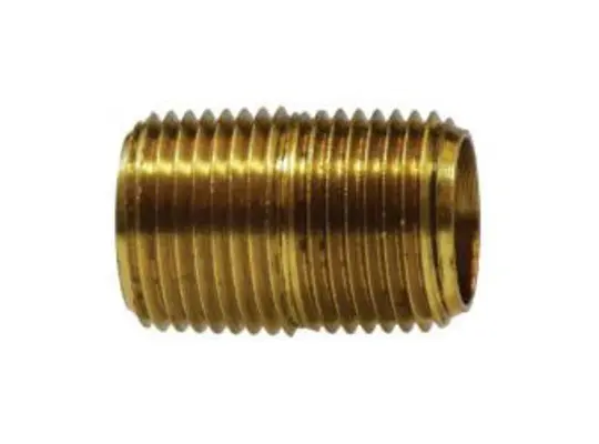 Close Nipple, 3/8-in MNPTF x 3/8-in MNPTF, 1 in, Brass