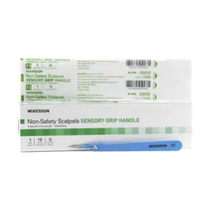 Scalpel #11 stainless steel   str disposable 10/bx McK 1626