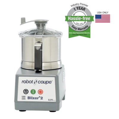 ROBOT COUPE BLIXER 2 FOOD PROCESSOR, 2.5 QT. BRUSHED STAINLESS S
