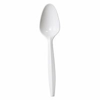 FSE 630-272 Medium-Weight White Disposable Teaspoon (1,000/Case)