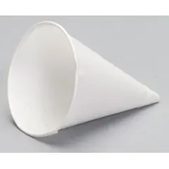 4.5 OZ WHITE PAPER CONE CUP, ROLLED RIM, 5000/CS FOR RK DIXON