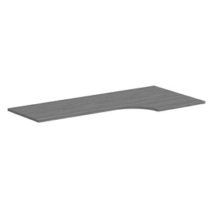PLT723624R 72" CORNER EXTENSION WORK SURFACE TOP: RIGHT- NEWPORT GRAY
