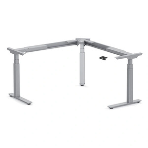 PLTECAB6078E3S3MLWF DELUXE ELECTRIC HEIGHT ADJUSTABLE CORNER TABLE BASE - SILVER